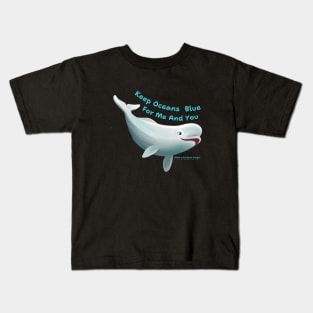 Beluga Whale Design Kids T-Shirt